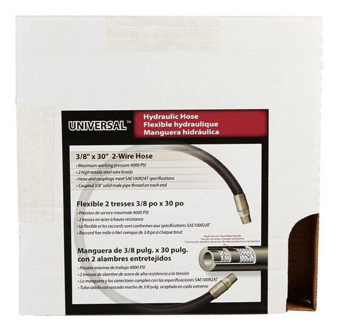 Apache 98398229 3/8" x 30" MNPT, Universal Hydraulic Hose Assembly