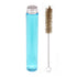 15 Pack 100ml Clear Plastic Test Tubes with Screw Caps, 1 Cleaning Brush, Gumball Candy Tubes for Wedding Party Décor