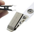Bulk 25 Pack - Premium Clothing Friendly ID Badge Clips - Metal Alligator Swivel Card Clip & Clear Plastic Strap