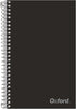 Oxford Poly Spiral Notebook, 2-Subject for School, College Ruled Paper, 100 Sheets, 6 x 9.5 Inches, 2 Double Pocket Dividers, Black Cover (1002544)