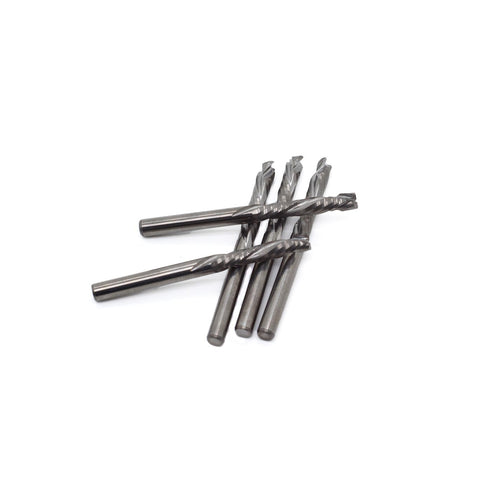 OSCARBIDE 1/8" Shank Square Nose Carbide End Mills, 5-Piece Precision Set for Wood, 2-Flute CNC Router Bits