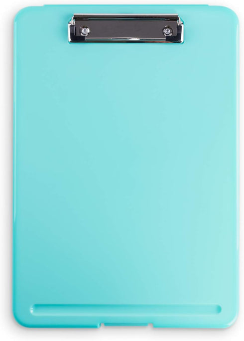 Super Z Outlet Slim Plastic Nursing RN Style Clipboard, Open Foldable Storage, Classroom Size (9.5" x 13.5")
