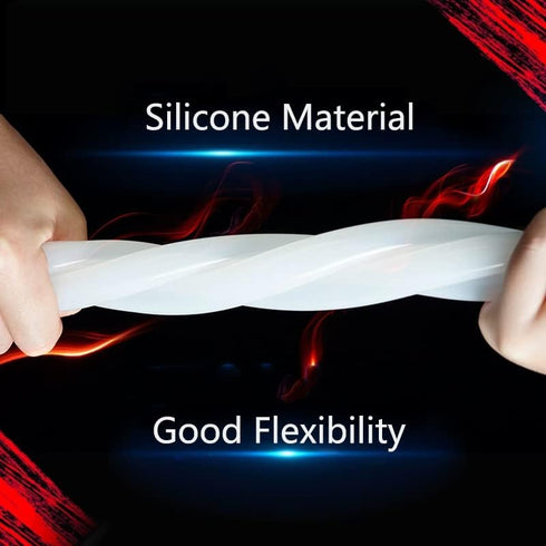 Hohitto Silicone Tubing, Flexible Hose 8mm ID x 12mm OD, 1 Meter Length for Pump Transfer in Industrial Applications