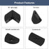 6 65x65mm 90 Pcs Black L Bracket Corner Braces Stainless Steel Heavy Duty Shelf Bracket for Wood, Shelves, Degree