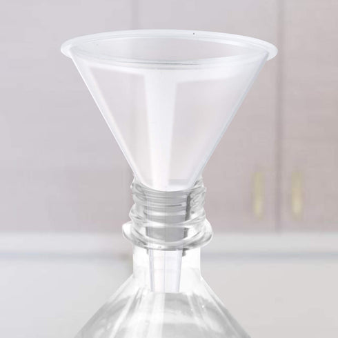 Plastic Funnel Set, 3 Pcs Lab PP Funnels (Pack of 3) 100mm x 2, 75mm x 2, 50mm x 2