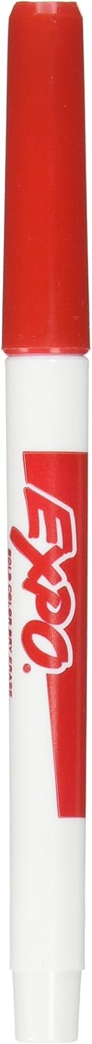 Expo Low Odor, Red, Fine Tip, Dry, Erase Marker, 2 Packs of 12, by EXPO