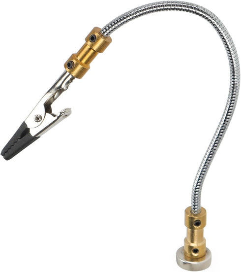 Walfront Single Arms Soldering Helping Hands, Magnetic Base Adjustable Welding Tool for Electronics Repair Assembly