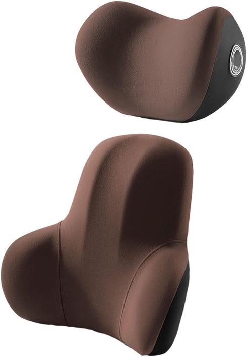 XINAJUND Car Lumbar Pillow Neck Support Set Memory Foam Auto Backrest Protector Waist