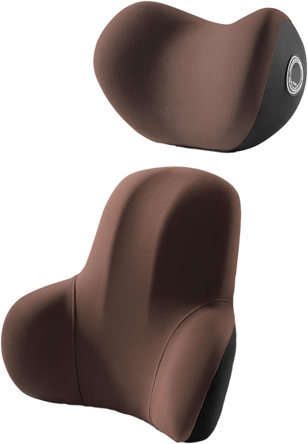 XINAJUND Car Lumbar Pillow Neck Support Set Memory Foam Auto Backrest Protector Waist