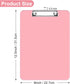 Rimilak Plastic Clipboards Set of 6, Translucent Clip Board with Low Profile Metal Clip, 12.5 x 9 Inch Letter Size | Office Supply | back to school, Pink by Rimilak