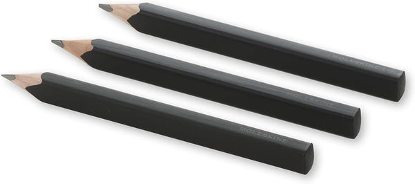 Moleskine Classic Wood Pencils, 2B and HB Lead, Black