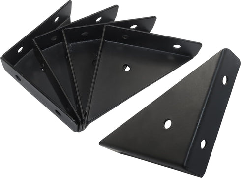 VDAMZVO 4Pcs 66mm Corner Brace Brackets, Heavy Duty Triangle Shelf Bracket Metal Corner Brackets, Cold Rolled Steel
