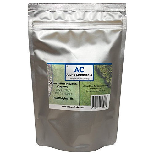 Calcium Sulfate Dihydrate - Gypsum - CaSO4*2H2O, 1 Pound