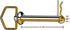 014973159511 Swivel Hitch Pin, 3/8 x 4-1/4-Inch, Yellow Tint