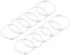 uxcell Loose-Leaf Binder Rings - 45mm/1.8" Metal Book Ring Key Holder for Home, Office Supplies, White, 10 Pack
