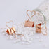 Rose Gold Metal Binder Clips with Heart Shaped Handle 0.74"/19mm Foldback Clips in Acrylic Crystal Box for Office Home