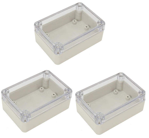 YXQ Clear Cover Junction Box, IP65 Waterproof Dustproof ABS Enclosure Cable Project Case (3pcs, 83x58x33mm)