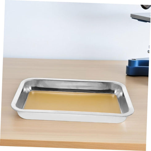 2pcs HANABASS Stainless Steel Dissection Kit Wax-Lined Tray Anatomical Specimen Tray for Science Education