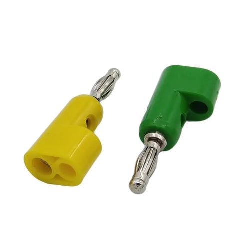 Qingdinu 40 4mm Pcs Gun Type Banana Plug Screw Fix Stackable Connector(Black)