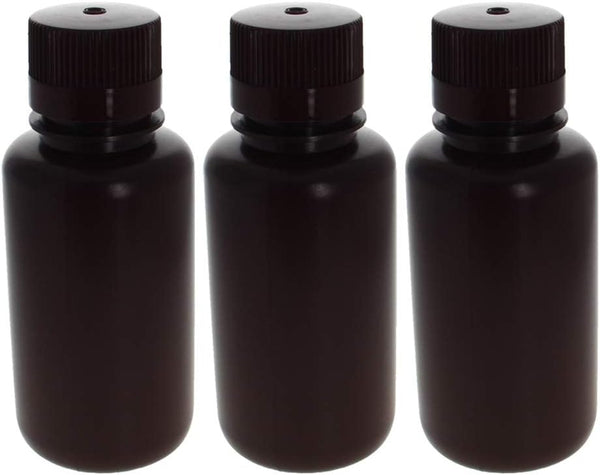 Othmro 3Pcs Lab Chemical Reagent Bottles, 250ml/8.5oz Small Mouth Square Sample Storage Containers