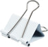 JAM PAPER Colorful Binder Clips, Large, 1 1/2 Inch (41 mm), White, 12/Pack