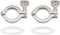 Beduan 1.5" Sanitary Tri Clamp, 304 Stainless Steel Heavy Duty Clover with Wing Nut, Pack of 2