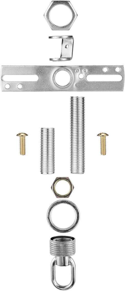 1/4 Set(Nickel) Canomo Light Fixture Cross Bar Kit IP Center, Lighting Cast Screw Collar Loop Kit Canopy Handware