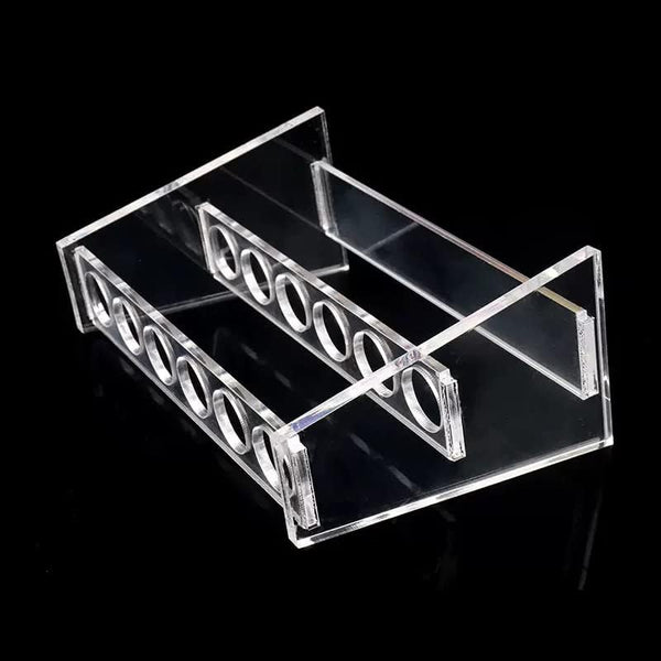 Test Tube Holder, 6 Wells Acrylic Lab Stand Rack for 10ml Centrifuge Tubes Clear (10ml, 6 Wells)