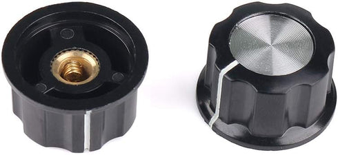 10pcs Adjustable Rotate Button Potentiometer Control Knobs & 10pcs 0-100 Scale Sheet