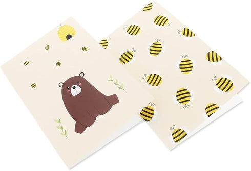 BEST PAPER GREETINGS Bear Note Cards Honey Bee Thank You Cards & Envelopes - 48 Pack 4 x 6 in Bee Themed Stationery