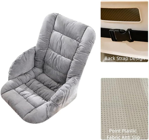 Gujuja Desk Chair Cushion Office Chair Pad with High Back Support Seat Cushion with Non-Slip Bottom for Office Car Home