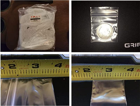 iMBAPrice Clear Reclosable Poly Bags - 1.5" x 1.5" Inch, Case of 1000 Bags