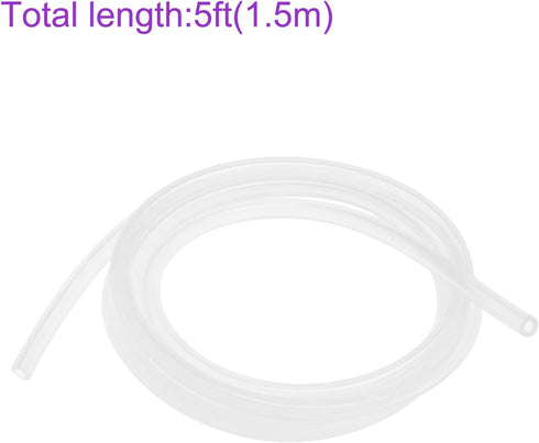DMiotech 1/8" ID 1/4" OD 5 Feet Clear Silicone Tube for Water and Air Pump