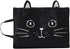 Sun Kea Cute Cat File Folders, A4 Size Zippered Canvas Portfolio Document Pocket, Students Stationery Organizer Handbag
