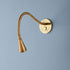 OUZVI 3000K 3000K Gold Wall Mount Reading Light LED Bedside Flexible Gooseneck Wall Sconce with Push Switch, Modern