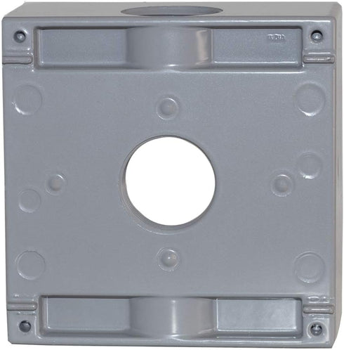 Sigma Electric 14357 1-Inch 3 Hole 2-Gang Box, Gray