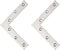 Tiberham Flat L Shaped Corner Bracket, 2Pcs 120 x 120 mm Stainless Steel