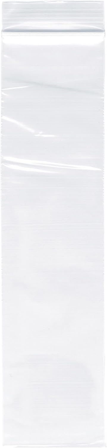Plymor 2" x 9" Zipper Reclosable Plastic Bags, 2 Mil, Pack of 200