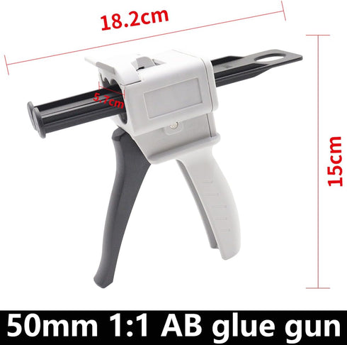 AB glue gun 50ml two-component glue gun 2:1/1:1 glue gun AB epoxy sealant gun coating machine manual glue gun dispensing gun kit