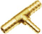 Joywayus Barb Reducer 3/8"x 1/4"x 3/8" ID Hose, Reducing Tee 3 Way Union Brass Fitting for Water/Fuel/Air