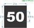 iSYFIX Black Consecutive Number Stickers – 1 to 50, 2-inch Vinyl Self Adhesive Premium Decal for Inventory, Storage,
