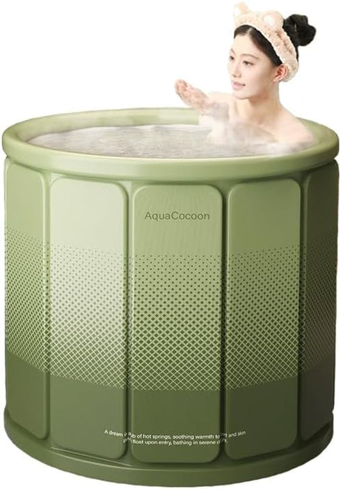 jessie Portable Foldable Bathtub for Adults PVC SPA Soaking Standing Bath Tub