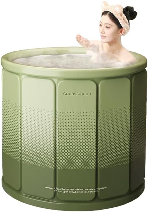 jessie Portable Foldable Bathtub for Adults PVC SPA Soaking Standing Bath Tub
