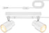 Plug in Track Lighting Fixtures Ceiling, White Track Light LED, 2-Light Track