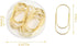 Gold Paper Clips, 20 Pcs, 50mm, 1.97 Inch, Jumbo Fat Wide, Non-Skid Smooth Finish, Medium Office Supply Accessories