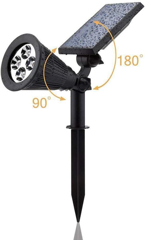 2-in-1 2 2 Pack URPOWER Solar Lights Outdoor, Solar Spot Lights Waterproof with Lighting Modes, Adjustable Solar