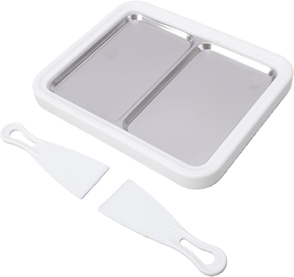 Dpofirs Stainless Steel Ice Cream Roll Machine | Dual Cold Plate for
