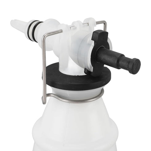 Luocute 500ml Milk Sampling Bottle, PP Material Easy Cleaning Milk Sampling Valve Bottle with Stainless Steel Clip