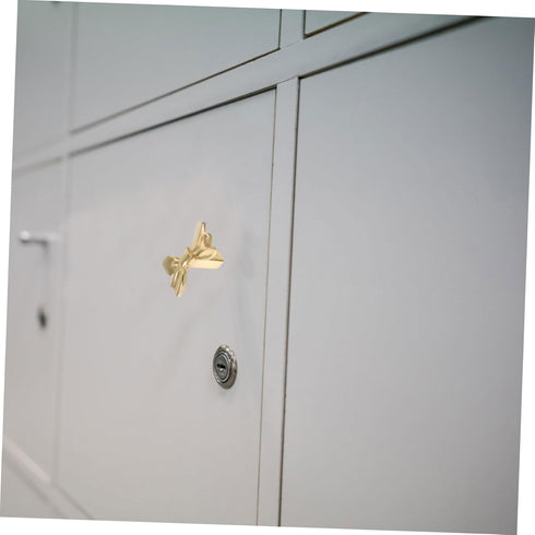 Gatuida Brass Decorative Bow Knobs for Cabinets Adorable Hardware Handles for Wardrobes Shoe Cabinets Bedside Tables