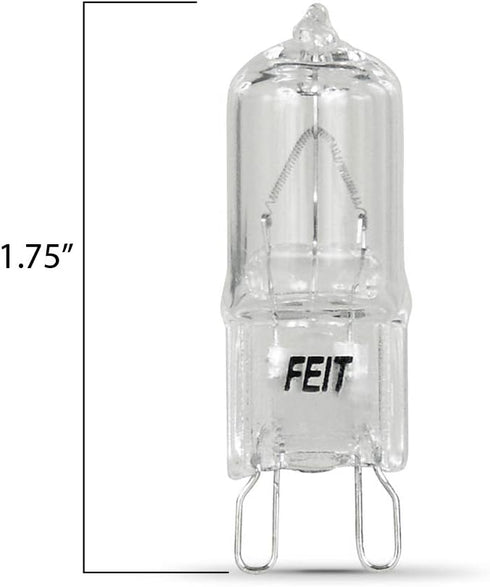 60W T4 Bulb, G9 3000K 850 Dimmable, 120V, 2,000 BPQ60/G9/CAN Feit Electric Halogen Light Bi-Pin Base, Warm White